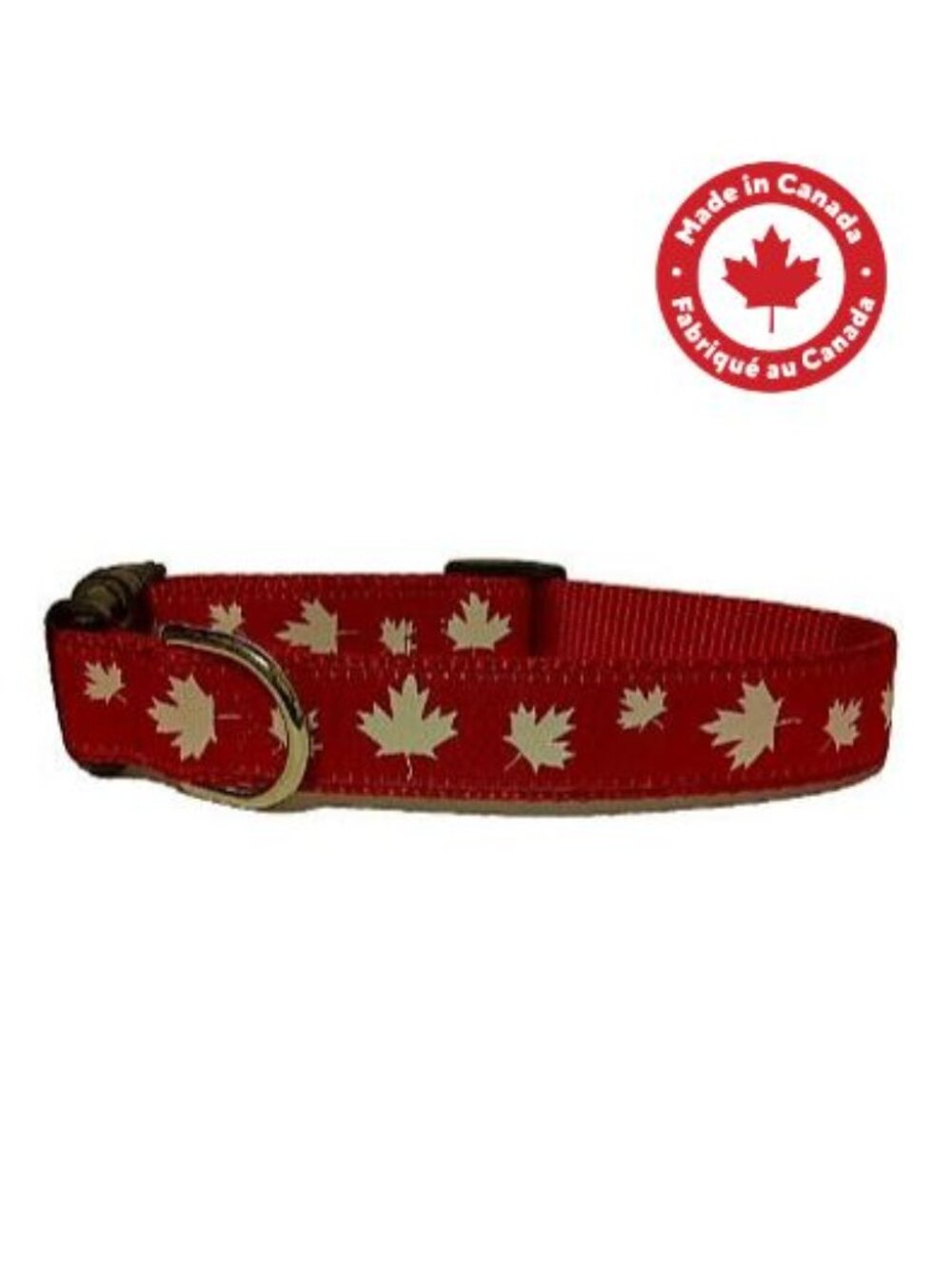 Maple Leafs Dog Collar -- Show Your Canadian Pride -- Made in Canada!